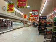 Aisles and shelves empty as Piggly Wiggly closes.  IMAGE CREDIT: ALEXANDER CAIN
